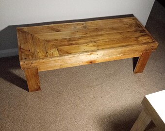 sanded and oiled pallet board table