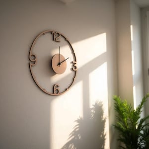 Modern wooden wall clock