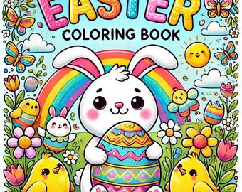 10 páginas para colorear de Pascua / Actividad de Pascua imprimible para niños y adultos / Descarga instantánea