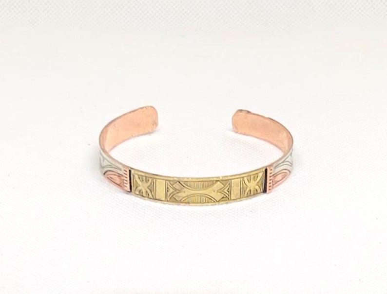 Bracelet Manchette Femme Argenté Artisanal Marocain (coopérative Berbère) Gravé