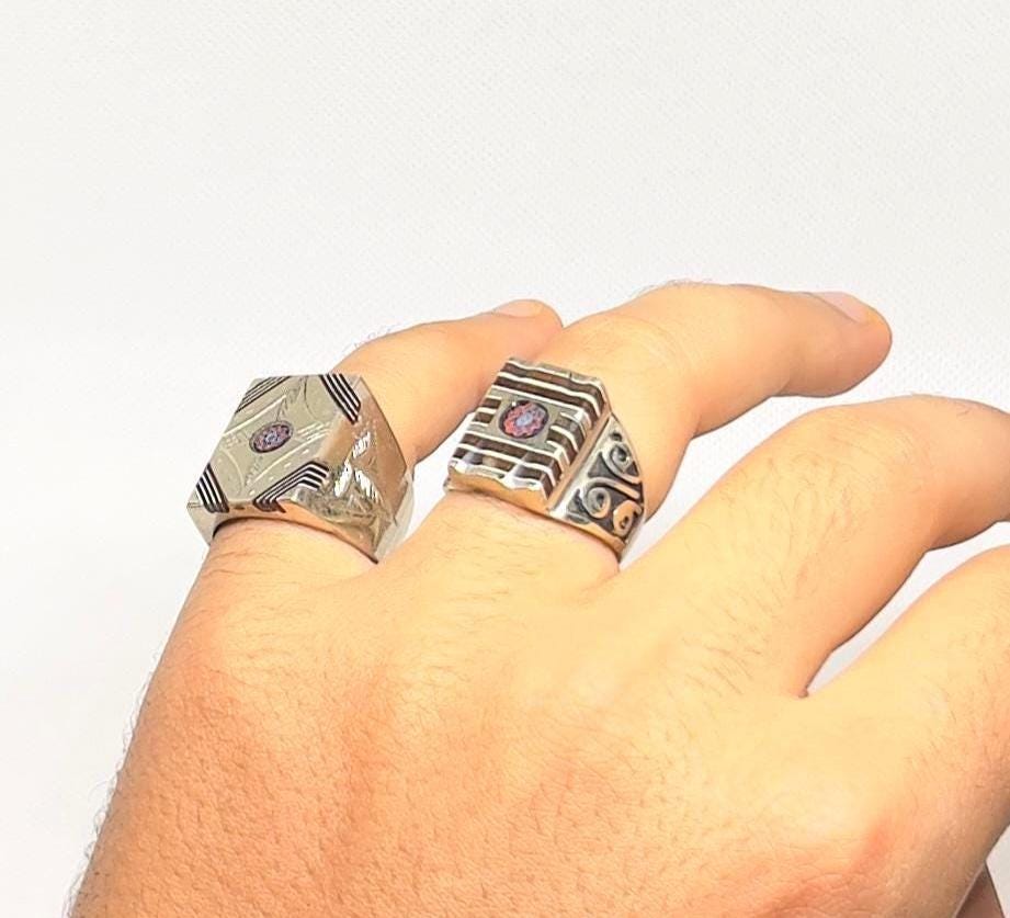 トゥアレグ族　(ベルベル族）　ハンドメイド　シルバーリング アンティーク トゥアレグ シルバー リング セット：ベルベル族の