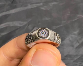 Anillo tuareg de plata de ley hecho a mano: joyería tribal bereber
