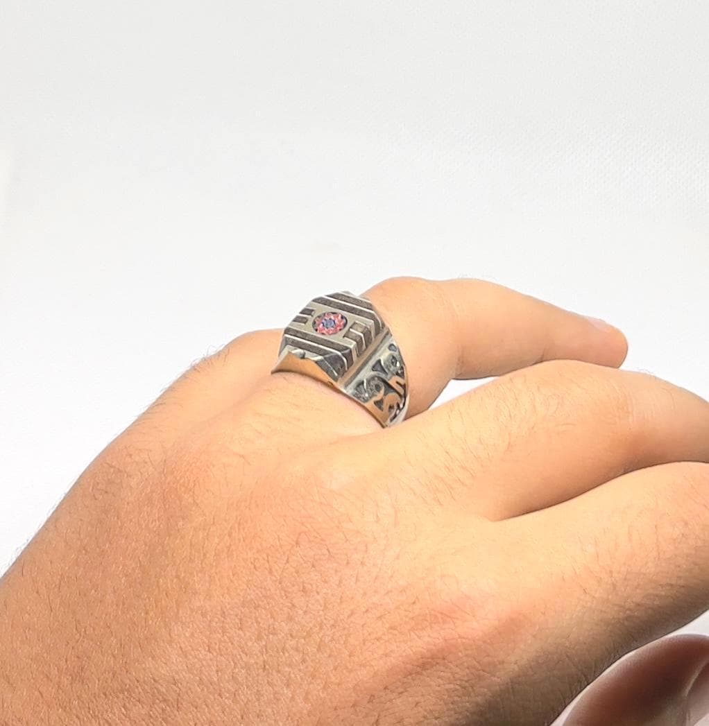 トゥアレグ族　ハンドメイド　ベネチィアン　ビーズ　シルバー　リング トゥアレグ族 ハンドメイド シルバーリング トゥアレグ族 ハンドメイド