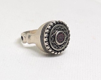 Bague touareg en argent sterling faite main : bijoux berbères marocains