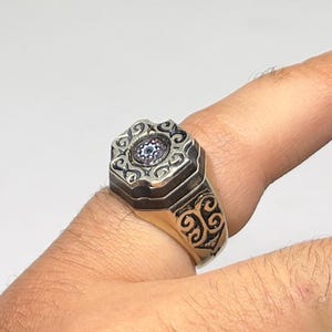 Berberringmaat 9, handgemaakte tuaregring zilver boho, Marokkaanse sieraden, tribale ringen, Afrikaanse etnische sieraden, mannen vrouwen cadeau