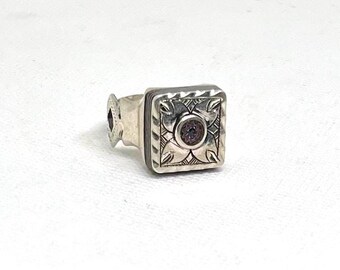 Bague touareg en argent sterling faite main : bijoux berbères marocains