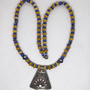 Silver Vintage African Tuareg Berber Necklace, Antique Boho Jewelry necklace, Necklace Pendant Silver, Gift for her or him