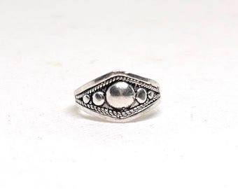 Handmade Tuareg Sterling Silver Ring: Berber Tribal Jewelry