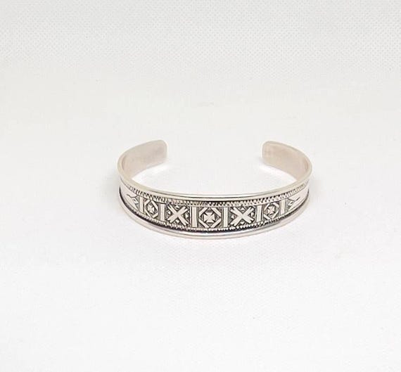 Mali Niger Tuareg Solid Silver Cuff Bracelet: Ste… - image 6