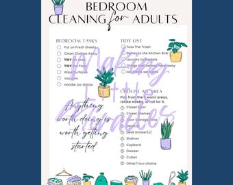 Plants Bedroom Cleaning List for Adults