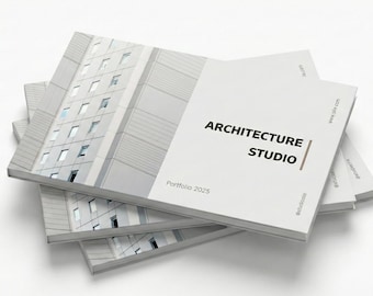 Architecture Portfolio Canva Template | Professional Presentation for Architecture Firms | Editable Portfolio in Canva