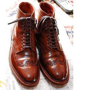 Rogue Studs Handmade Men’s Brown Leather Brogue Boots | Classic Wingtip Lace-Up Ankle Boots | Vintage Style Formal Dress Boots