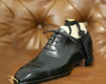 Men’s Black Leather Lace-Up Shoes | Classic Dress Shoes for Formal, Office & Casual Wear