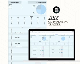 2025 Coparenting tracker calendar child custody logsheet monthly coparenting tracker joint custody calendar