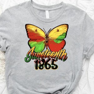 Juneteenth Butterfly, Juneteenth Shirt Women,Black Girl Outfit,Afro Girl,Melanin Queen Shirt,Afro Woman Tee,Black Queen Shirt,Equality Shirt