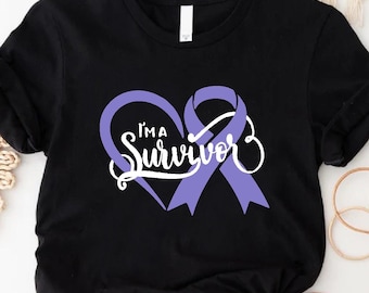 Stomach Cancer Survivor Shirt, Cancer Ribbon Shirt, Gastric Cancer T-Shirt, Esophageal Cancer Fighter Gift, Stomach Cancer Support Gift