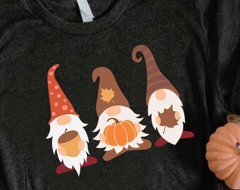 Cute Thanksgiving 2026 Tee,Fall Gnomes Shirt,Family Matching Thanksgiving Tee,Turkey Day Shirt,Dinner Outfit,Thankful Family Tee Pumpkin Men