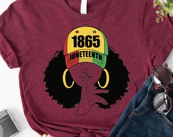 Juneteenth 1865 Shirt, Black Girl Outfit, Juneteenth Celebrate Shirt, Black Independence Day Tee, African American Shirt,Civil Rights Tshirt