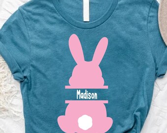 Custom Easter Shirt, Easter Bunny Shirt, Family Easter Tee, Easter Shirt for Kids, Custom Name Shirt,Personalized Easter,Toddler Bunny Shirt