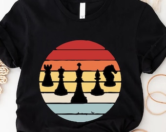 Vintage Chess Shirt, Chess Gifts for Kids, Chess Pieces Shirt, Chess Lover Shirt, Gift for Chess Player, Gift for Chess Lovers, Board Game