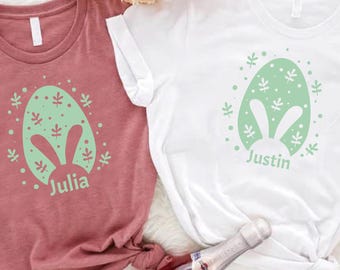 Easter Shirt,Custom Easter Shirt,Women Easter Tee,Easter Gift,Girl Easter Outfit,Boys Easter Shirt,Easter Bunny,Personalized Easter Name Tee