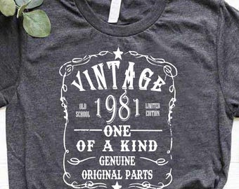 Vintage 1980 Birthday Shirt, 45th Birthday Gift for Women and Men, 45th Birthday Party, 45th Birthday Gift for Grandparents,Mom and Dad Gift