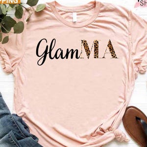 Glamma Shirt, Grandma Gift Birthday, Grandmother Shirt for Baby Shower, Glamma Gifts, Mother&#39;s Day Shirt for Grandma, New Grandma Gift