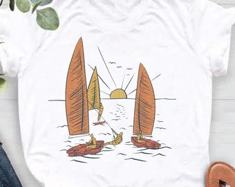 Boat T-shirt, Sailing Boat Shirt, Boat Lover Gift, Funny Sailing Shirt, Sailor Shirt,Boating Shirt for women,Summer Vacation Shirt for Girls