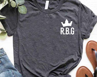 Notorious RBG T-Shirt, Ruth Bader Ginsburg Shirt, Girl Power Shirt, Woman Empowerment, Queen Crown, Feminist Pocket Size, RBG Pocket Design