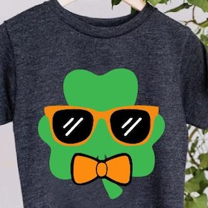 Toddler St Patricks Day Shirt,Boys Shamrock Shirt,Irish Baby Gift,Kids St Patricks Day Shirt,Irish Kids Shirt,Shamrock with Sunglasses Shirt