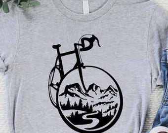 Cycling Life Tee, Outdoor Shirt, Bicycle Gift T-Shirt, Wanderlust T-Shirt, Mountain Bike Shirt, Camping Shirt, Cycling Shirt, Mountain Bike