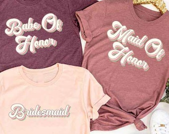 Bridal Party Shirt, Retro Bride Shirt, Hen Do Party Shirts, Bachelorette Party Shirts, Bridesmaid Shirt, Maid of Honor Shirt, Team Bride Tee
