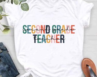 Second Grade Teacher Shirt, 2nd Grade Teacher Gift, Teacher Life Shirt, 2nd Grade Teacher Team Shirts, Grade Level Shirt, 2nd Grade Crew