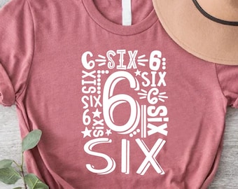 6th Birthday Shirt, Boys 6th Birthday Shirt, Girls 6th Birthday Shirt, Kids Birthday Shirts,Birthday Shirt,Birthday Boy Shirt,Happy Birthday