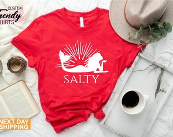 Beach Vacation Shirts, Salty Shirt Women,Summer Vibes ,Salty Beach Shirt, Summer Shirt,Beach Trip Gifts, Beach Vibes Shirt, Girls Trip Shirt