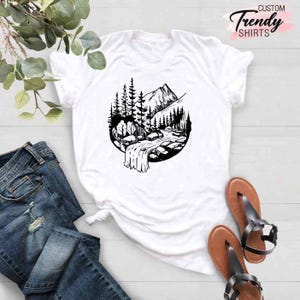 Waterfall Shirt, Outdoor Shirt, Hiking Shirt, Hiking Gifts, Mountain Shirt, Nature Lover Shirt Gift, Camping Gifts for Women and Men