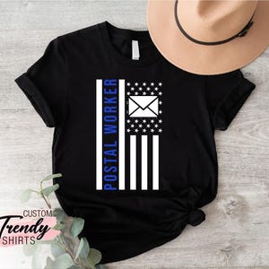 USA Flag Postal Worker Shirt, Mailman Gift, Mail Lady Shirt, Mail Lady Gift, Post Office Shirts, American Postal Worker, Post Office Worker bild 3