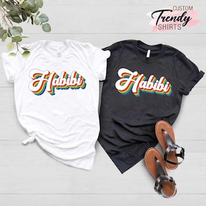 Habibi T-shirt, Love Shirt, Arabic Gifts for Women and Men, Habibi Shirt, Gifts for Arabic, Gift for Lebanese, Arabic Couple Shirts Gift