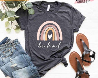 Kindness Shirt, Rainbow Shirt, Be Kind T-Shirt, Teacher Gift Shirt, Motivational Shirt, Positive Vibes Tee, Be Kind Shirt, Gift for Students