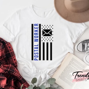 USA Flag Postal Worker Shirt, Mailman Gift, Mail Lady Shirt, Mail Lady Gift, Post Office Shirts, American Postal Worker, Post Office Worker bild 5