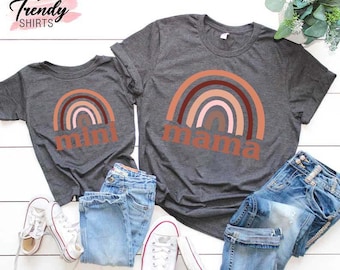 Rainbow Mama Shirt, Rainbow Mini Shirt, Mama Mini Matching Shirt, Mothers Day Shirt, Mommy and Me Shirt, New Mom Gifts, Mommy And Me Outfits