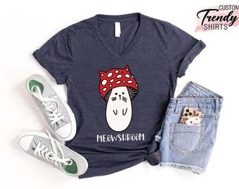 Mushroom Cat Shirt, Cat Owner Gift, Funny Mushroom Shirt, Cat Mushroom Shirt, Cat Lover Gift Women, Mushroom Lover Gift, Cat Mom Shirt Gift