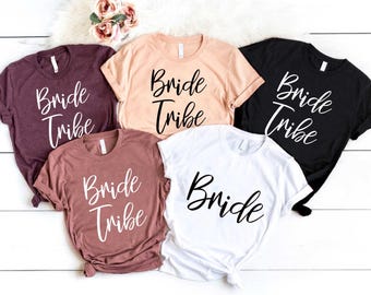 Bridal Party Shirt, Bridesmaid Shirts, Bride Tribe Tees, Bachelorette Team T-Shirt, Bride Shirts, Bachelorette Party Shirt, Team Bride Shirt