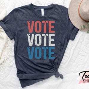 Vote T-Shirt, Election 2024, Retro Vote Shirt, Voter Shirt,Democrat Shirt,Politics Shirt,Voter Shirt,Vote Shirt Women,Register to Vote Shirt