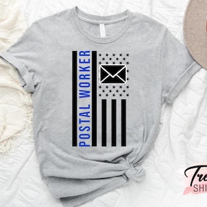 USA Flag Postal Worker Shirt, Mailman Gift, Mail Lady Shirt, Mail Lady Gift, Post Office Shirts, American Postal Worker, Post Office Worker bild 4