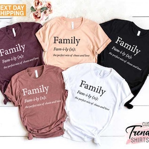 Family Definition Shirts, Cute Family T-Shirt, Funny Family Shirt, Gift for Family, Family Tees, Love My Family Shirt, Family Life T-Shirt
