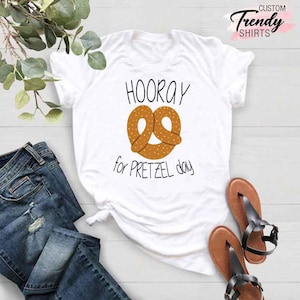 Men Pretzel Shirt, Pretzel Day Design Tee, Gift for Pretzel Lover, Pretzel Day T-Shirt, Women Office Shirts, Pretzel Day Gift, Office Party