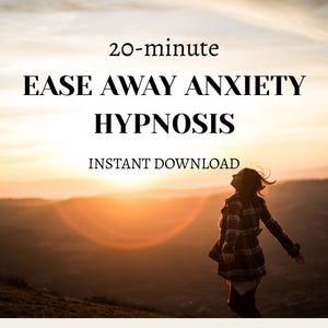 Ease Away Anxiety Hypnosis Audio 22 Minutes, Guided Hypnotherapy, Stress Relief, Calm Mind, Relaxation & Healing, Instant Download