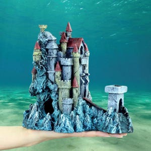 Castle Resin Ornament fish tank decoration, aquarium rocks, aquarium decor, aquarium, aquarium cave, terrarium kit, terrarium decor ornament