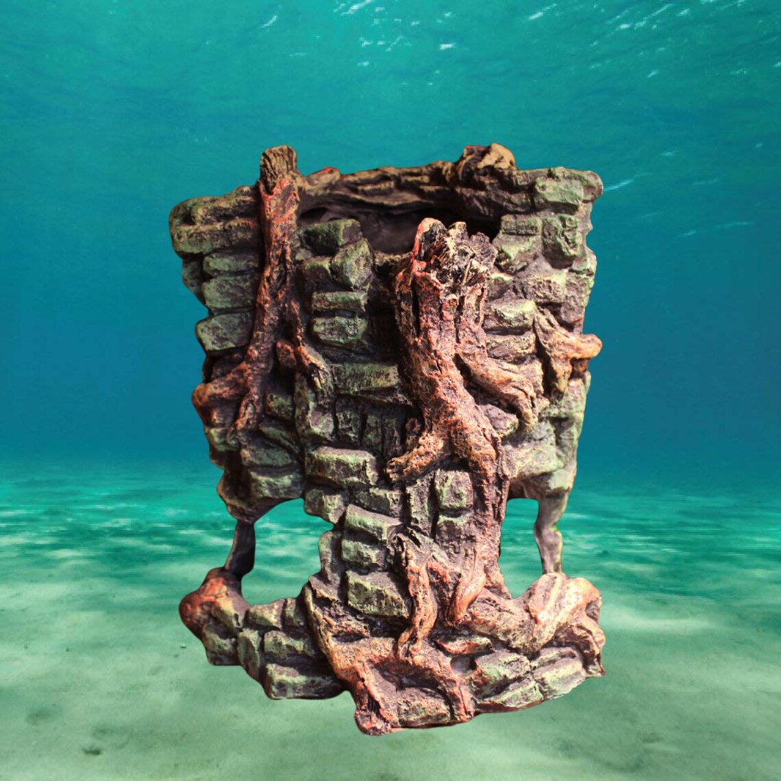 Image showcasing Fish Tank Resin Craft Pillar Temple Decoration Decor, Aquarium Rocks ...